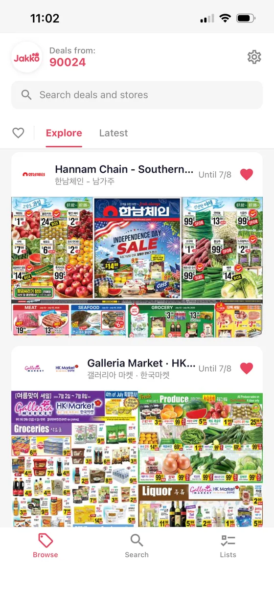 Jakko app — browse weekly deals